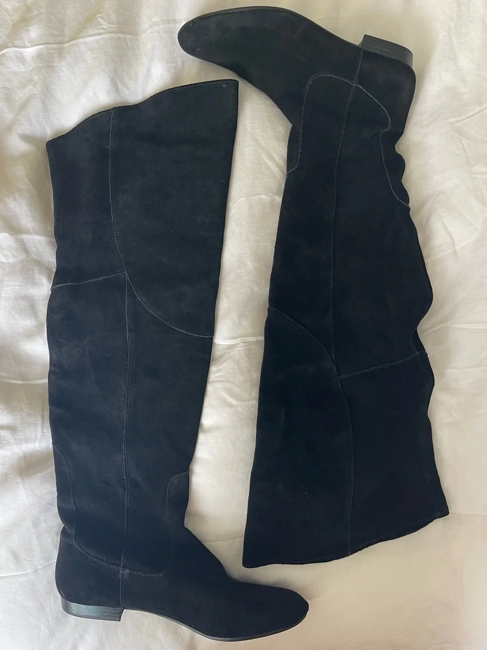 White Mountain Black Over-the-Knee Tallship Suede Boots Size 8.5